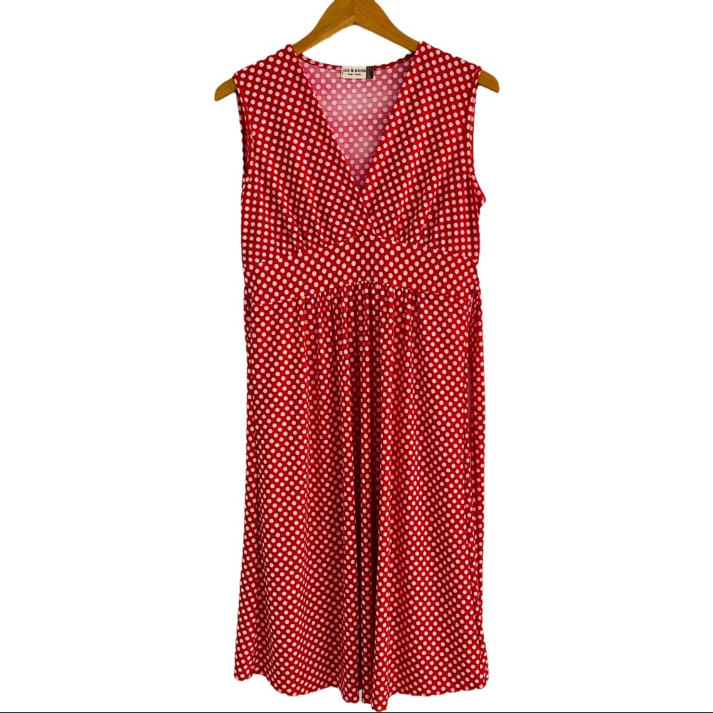 Jon & Anna Red White Polka Dot Dress Size Large